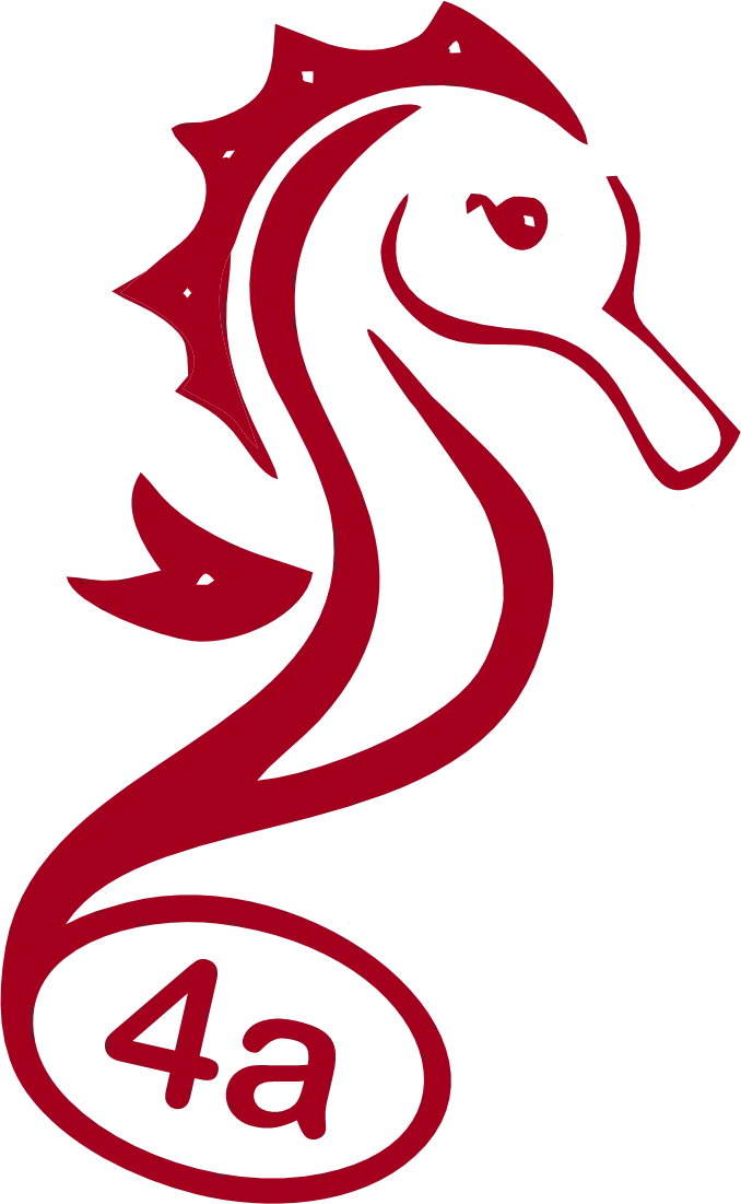 Logo Seepferdchen – Hausnummer 4a