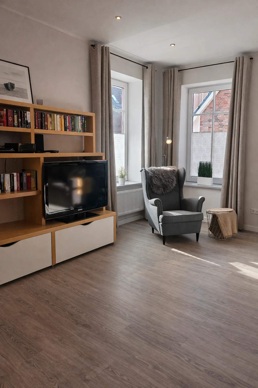 Wohnzimmer im Ferienhaus Roter Seestern